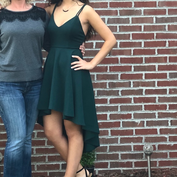 Evergreen high low homecoming dress - Picture 1 of 3